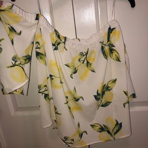 Lemon off the shoulder top